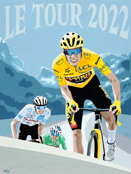 Le Tour 2022, painting by Simon Taylor